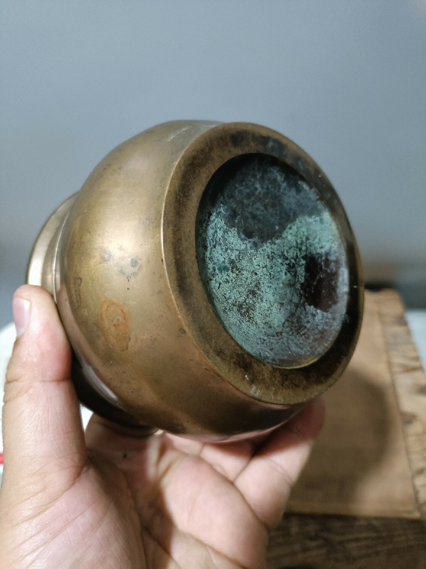 【海】江戸～明治時代　古銅　香炉　重量約：８６５g　骨董品 時代品 海】江戸～明治時代 古銅 香炉 重量約：865g 骨董品 時代品