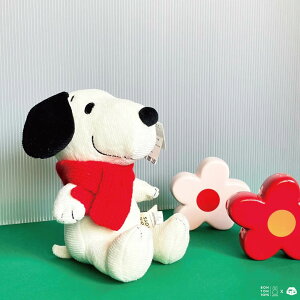 【築實精選】BON TON TOYS × Snoopy史努比填充玩偶 - 紅色圍巾狗 17cm