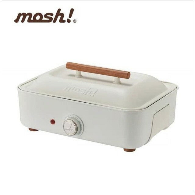 【領券折100】日本mosh多功能電烤盤 M-HP1 IV 象牙白