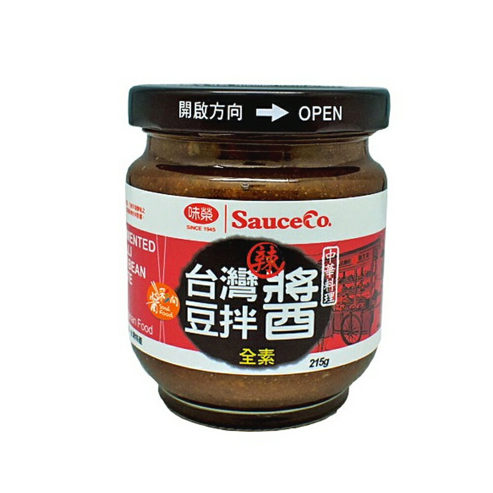 【味榮】 天然臺灣豆拌醬-辣味 (215g/罐)