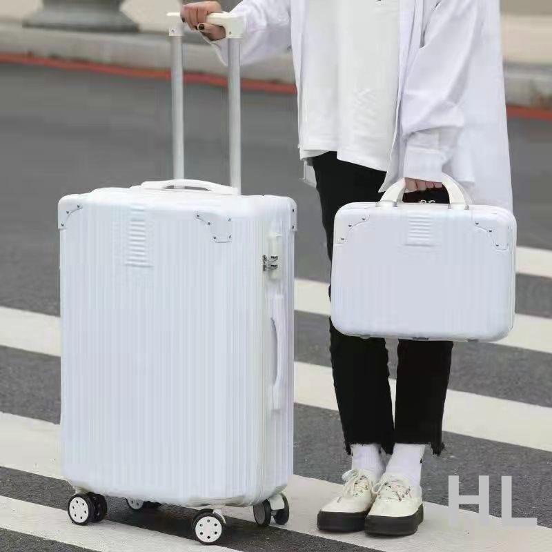 小V 行李箱女學生拉桿箱男輕便密碼旅行箱網紅小型子母箱登機箱萬向輪