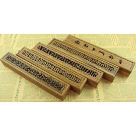 【鏤空線香盒爐-所有花型-非洲雞翅木-25.8*4.5*3.5cm-1套/組】鏤空檀香爐線香盒線香爐木 臥香爐熏香盒，多款可選-7501031 0