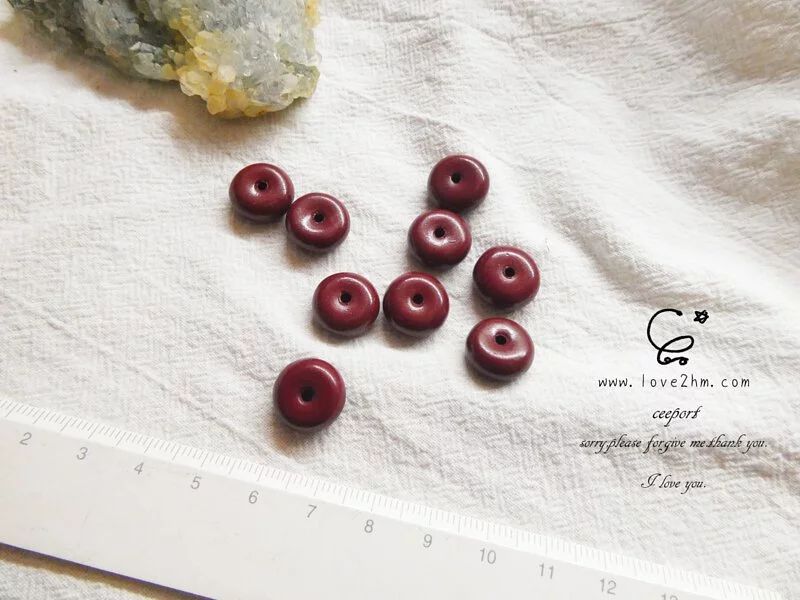 97.25%紫金砂平安扣 (素面) 硃砂 水晶飾品 晶晶工坊-love2hm 3