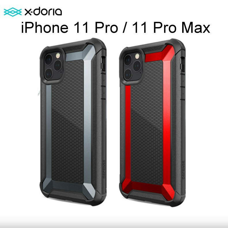 【X-doria】刀鋒軍工系列防摔手機殼 iPhone 11 Pro / 11 Pro Max 黑/紅色 原廠授權