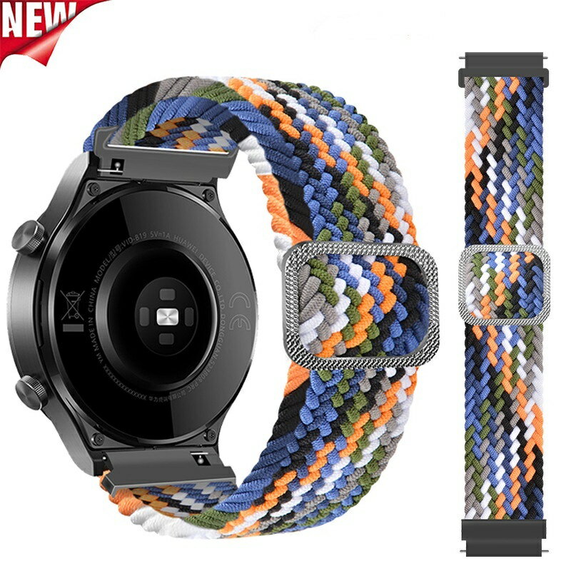 20mm22mm錶帶 可調整彈力 尼龍編織錶帶 適用三星Samsung 華為華米Amazfit 佳明替換帶