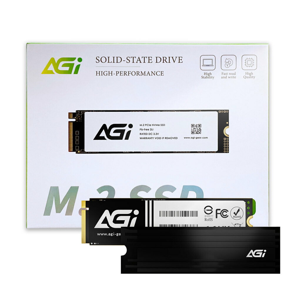【AGI亞奇雷】AI828 M.2 NVMe PCIe Gen4 SSD 固態硬碟(散熱片)