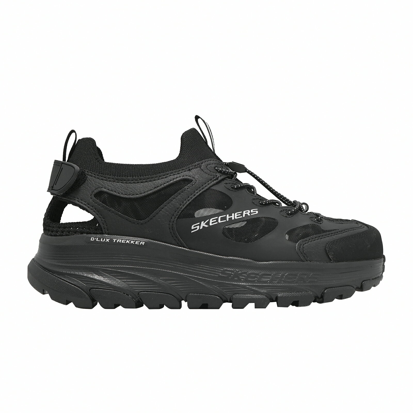 Skechers 越野涼鞋 D Lux Trekker 男鞋 黑 抽繩 記憶鞋墊 抓地 戶外 健行 237639BBK 4