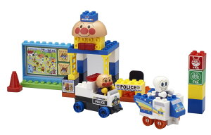 麵包超人ANPANMAN 警察抓小偷2人形積木玩具 ，迷你積木/多元創意積木/玩具/建構棒/樂高積木，X射線【C020707】