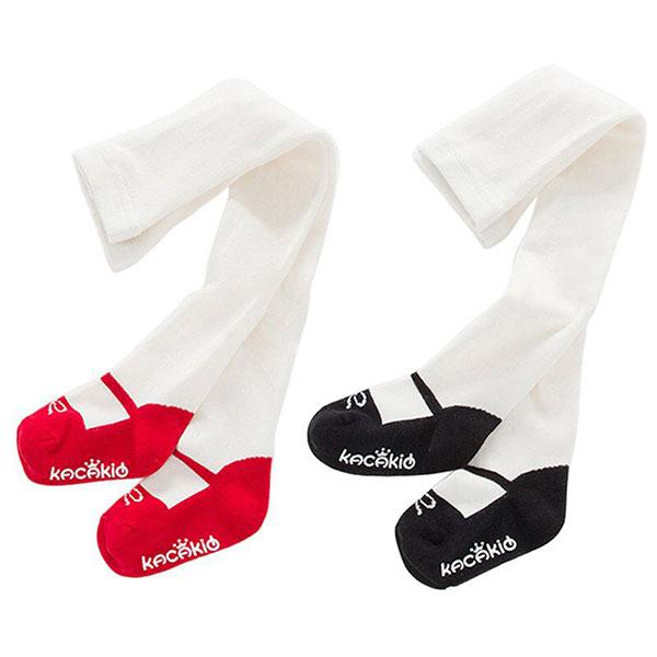 ins 假鞋子 褲襪 芭蕾舞 蝴蝶結 娃娃鞋 公主 洋裝 小禮服 女童 寶寶 嬰兒 襪子 黑紅白 歐美 新年 聖誕 小香 ANNA S. 3