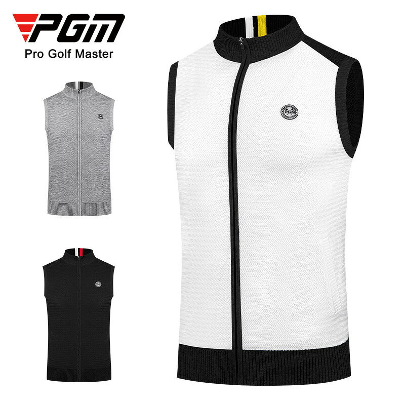 台倉現貨⛳PGM新品秋冬款高爾夫男裝毛衣男士背心羊毛面料保暖立領馬甲 破百桿封神 一桿上果嶺 小鳥球連中 老鷹球絕殺