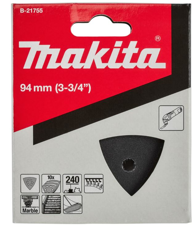 MAKITA 牧田 B-21755 三角形砂紙 #240 拋光 研磨 適用 石材 硬材料