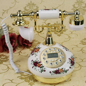 電話機 特價歐式田園復古仿古有線電話老式古董陶瓷家用固定電話座機