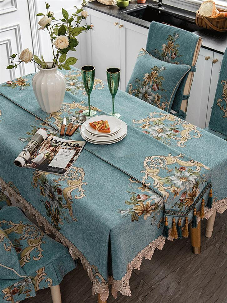 .桌旗歐式電視柜蓋巾復古美式高級感餐桌布高檔奢華