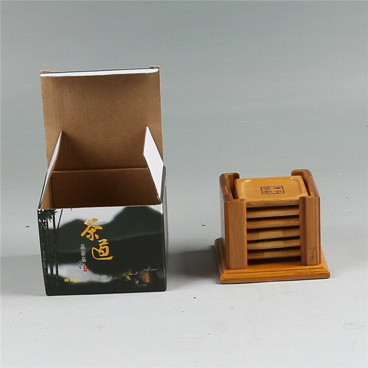 功夫茶具配件茶道竹制品 竹杯墊茶托茶墊功夫茶具茶道杯墊套組