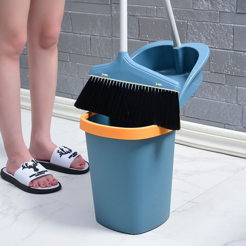 3件套時尚掃把簸箕組合兩件套裝軟毛掃帚垃圾桶家用垃圾鏟單笤帚