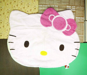 【震撼精品百貨】Hello Kitty 凱蒂貓 地墊 造型大頭圖案-粉色 震撼日式精品百貨