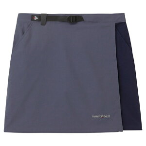 ├登山樂┤日本 Mont-Bell Stretch.O.D.Wrap 女短褲裙 灰藍/藍黑 # 1105583GB/BN