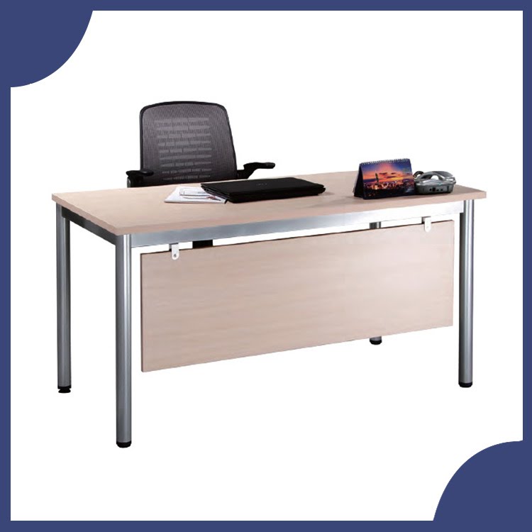 『商款熱銷款』【辦公家具】TSB-140 白橡木 烤銀長方形 辦公桌 辦公桌 書桌 桌子