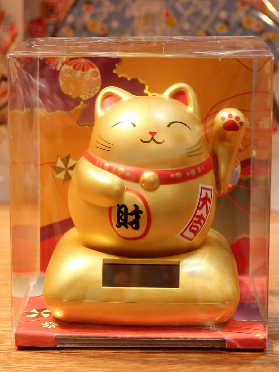 太陽能搖手招財貓送朋友簡約自動招手開業小擺件家居客廳日本裝飾 3