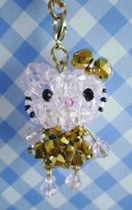 【震撼精品百貨】Hello Kitty 凱蒂貓 KITTY串珠手機吊飾-粉S 震撼日式精品百貨