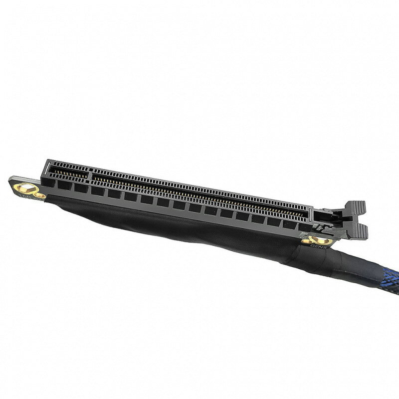 PCIE5.0X16顯卡延長線 270度款編制網線束鍍銀轉接線GEN5高速無損【宜家良品百貨】