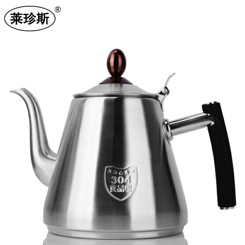 304不銹鋼燒水壺泡茶壺咖啡壺電磁爐平底煮水壺帶過濾網茶具 1