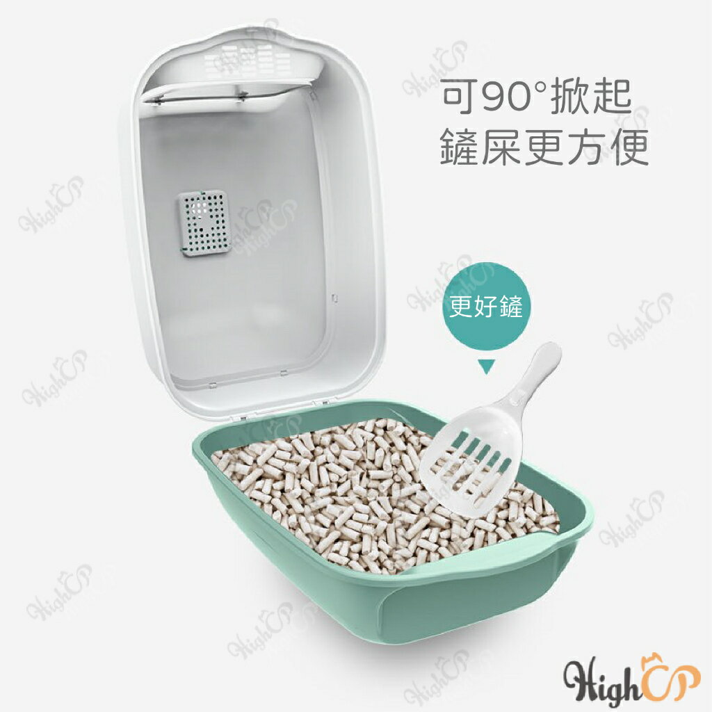 可兩用貓砂盆 封閉貓砂盆 開放貓砂盆 附鏟子 貓廁所 貓砂 防濺砂 加高貓砂盆 防散砂 貓砂盆【23030128】 5