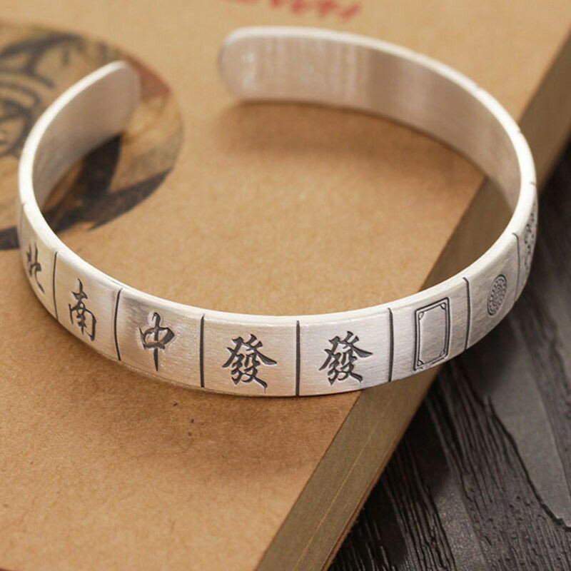 逢賭必贏 復古潮流個性十三?麻將雀聖手鐲開口牌桌轉運網紅手環