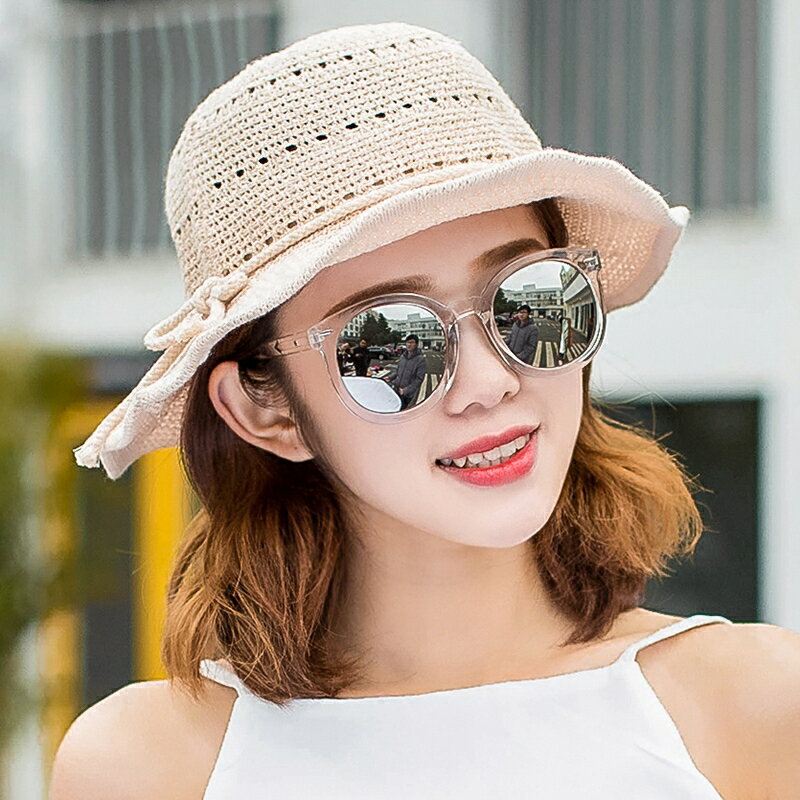 漁夫帽子女夏天可折疊韓版麻花繩沙灘帽海邊旅游帽透氣遮陽帽戶外