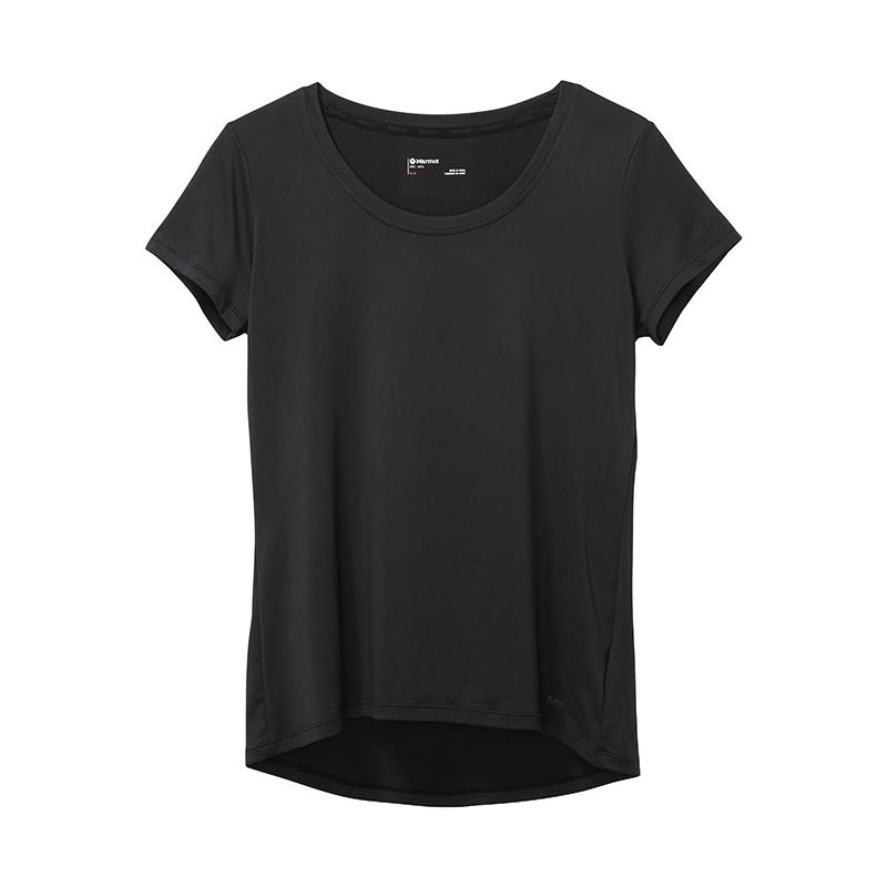 ├登山樂┤美國 Marmot W All Around 防曬快乾彈性短袖上衣Black # 46450-0001