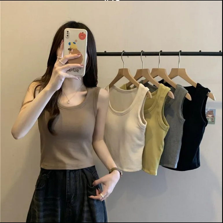保暖無袖打底衫帶胸墊背心女內搭加厚磨毛免穿文胸小上衣冬季P【步行者戶外生活館】
