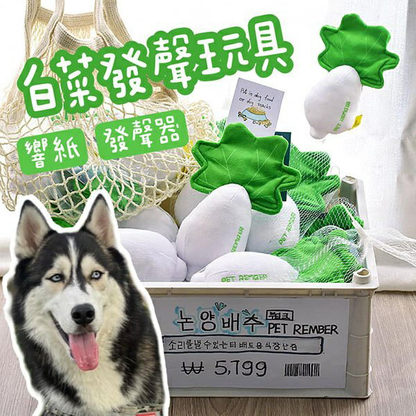 『臺灣x現貨秒出』白菜響紙啾啾發聲玩具 狗狗玩具 咬咬玩具 響紙玩具 發聲玩具 寵物玩具