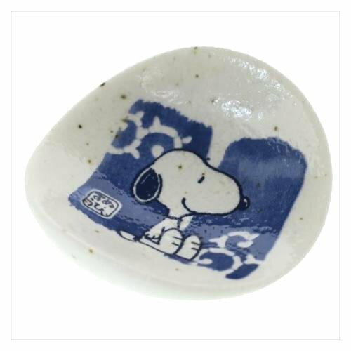 asdfkitty*日本製 金正陶器 史努比藍唐草 陶瓷筷架 正版商品