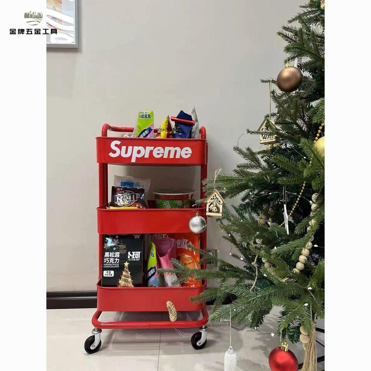現貨特賣！小推車 置物架 收納架 零食架 展示架 小推車置物架落地收納多層廚房置物架移動臥室衛生間日用加寬架子 特價出 免運 開發票【hua3/13】