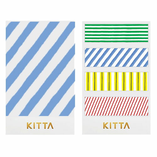 【日本KITTA】 隨身攜帶和紙膠帶 KIT032 條紋款3 / 本