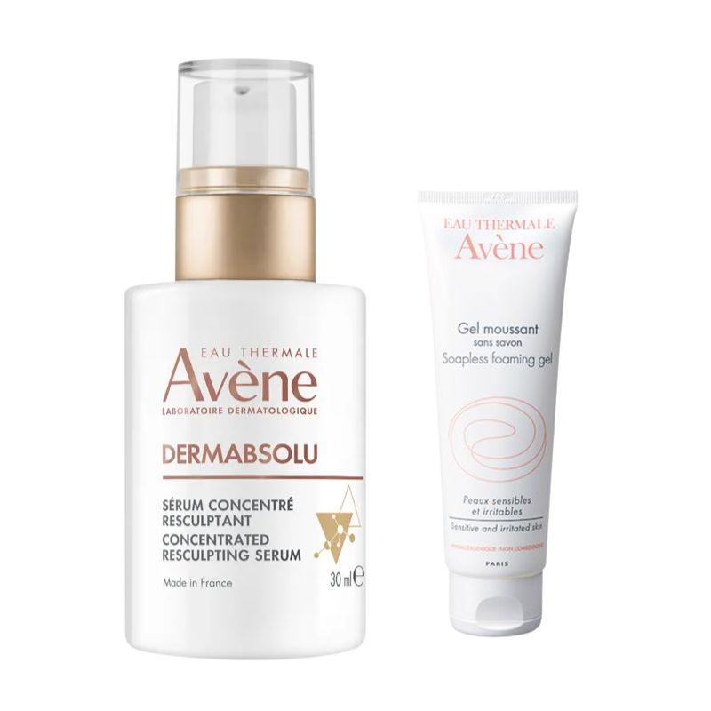 Avene雅漾 極致彈潤精萃PRO 30ml特惠組(+活泉潔膚凝膠125ml)【德芳保健藥妝】