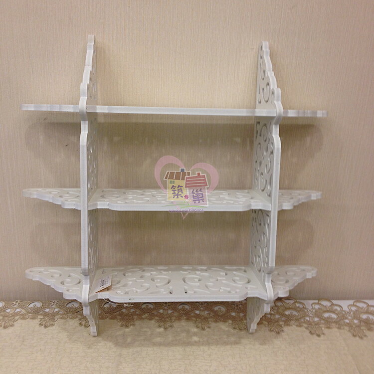 雕花三層井字型壁架