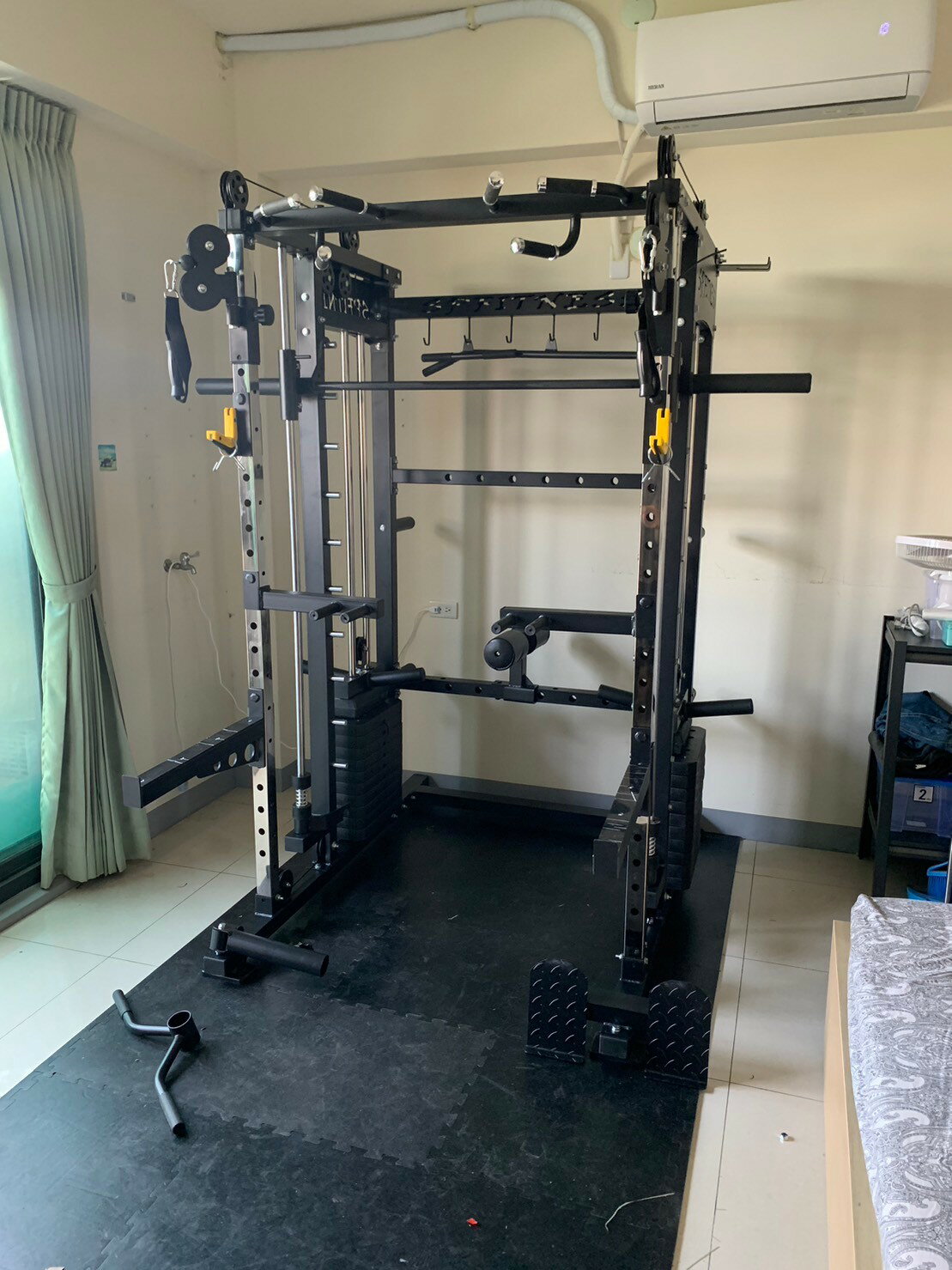 【LANPOWER】定金賣場 G88史密斯訓練架 多功能深蹲架 飛鳥採用插銷(精鋼配重70KG/水泥單邊配重65KG) 6