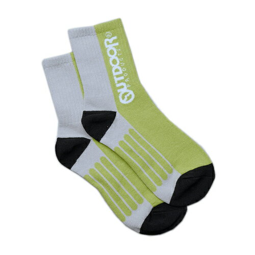 OUTDOOR 中長筒襪 23~25cm(綠) 台灣製 透氣 吸濕 快乾 中筒襪 長襪 短襪 男襪 女襪 襪子【愛買】 1