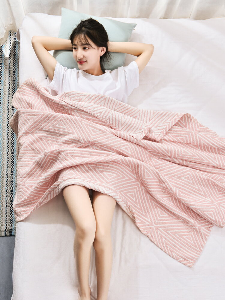日式三層紗布蓋毯單人空調午休沙發毯夏季薄款毛巾被純棉雙人北歐
