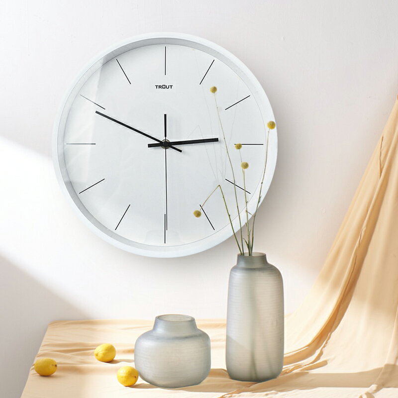 鱒魚北歐極簡網紅藝術鐘表簡約臥室家用掛鐘客廳創意時尚個性時鐘