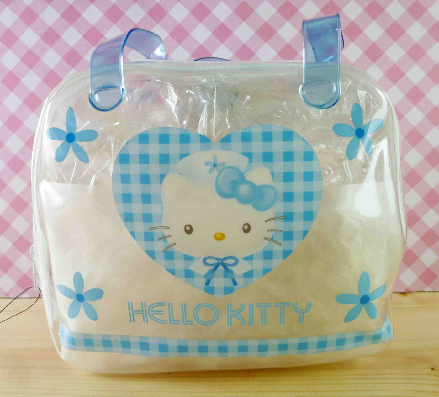 【震撼精品百貨】Hello Kitty 凱蒂貓 化妝包/筆袋-透明化妝包-手提護士 震撼日式精品百貨