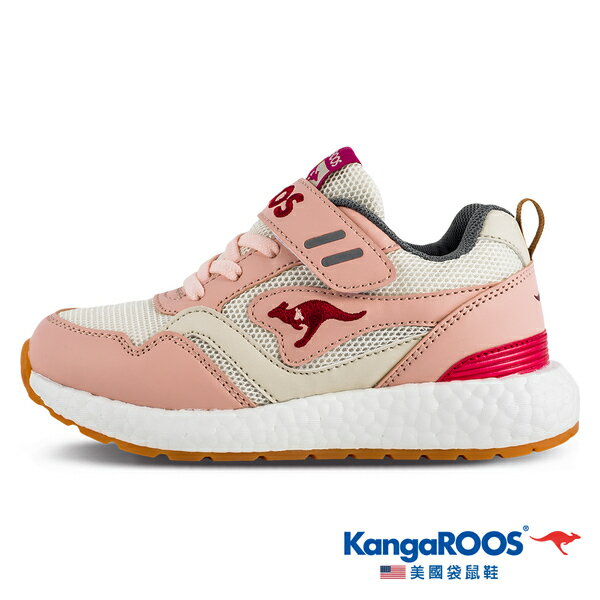 KangaROOS美國袋鼠鞋 童款RACER EVO 科技運動機能跑鞋 [KK11313] 粉桃【巷子屋】