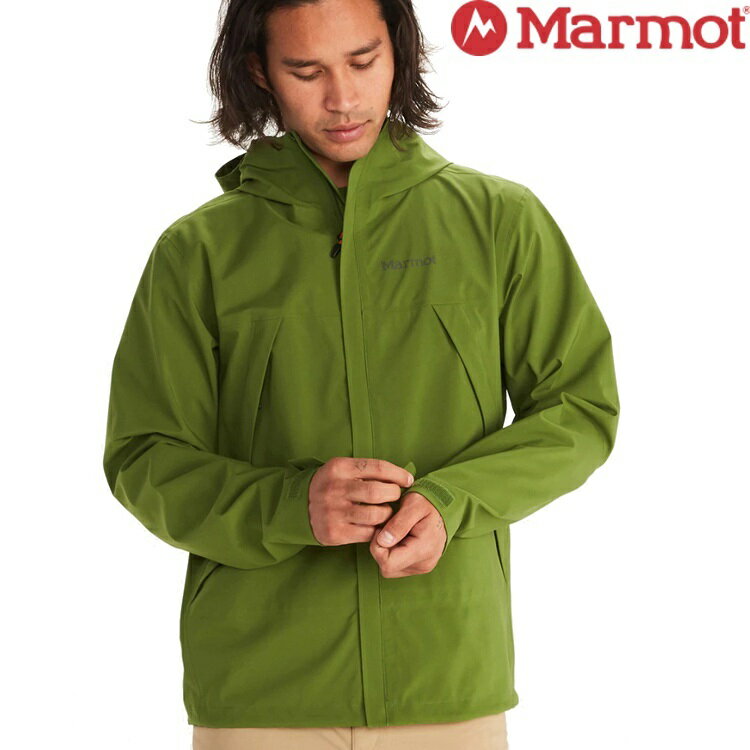 Marmot 土撥鼠 PreCip Pro 3L 男款 彈性防水透氣外套/雨衣 14500 19170 綠