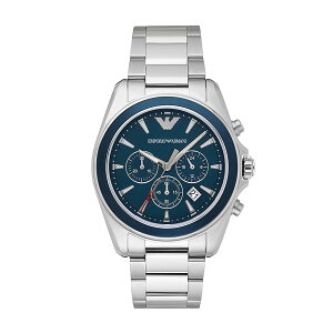 美國百分百【Emporio Armani】配件 EA 手錶 腕錶 男錶 AR6091 不鏽鋼 三眼計時 海水藍 I815