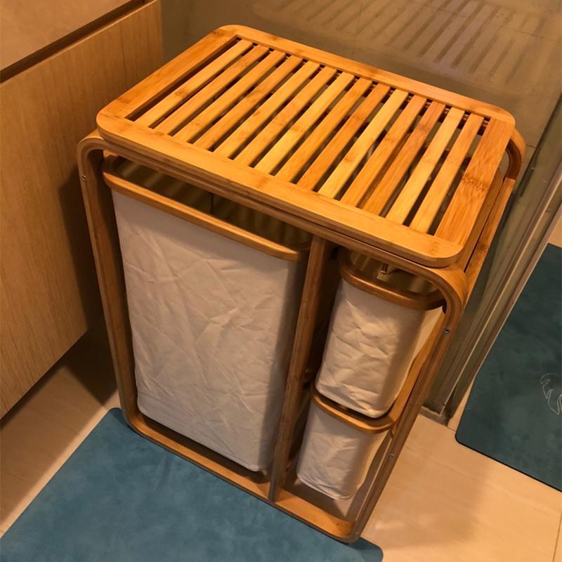 臺灣公司貨 免運 日式布藝洗衣籃浴室置物架衣物臟衣服收納筐臟衣簍家用分類臟衣籃 快速發貨