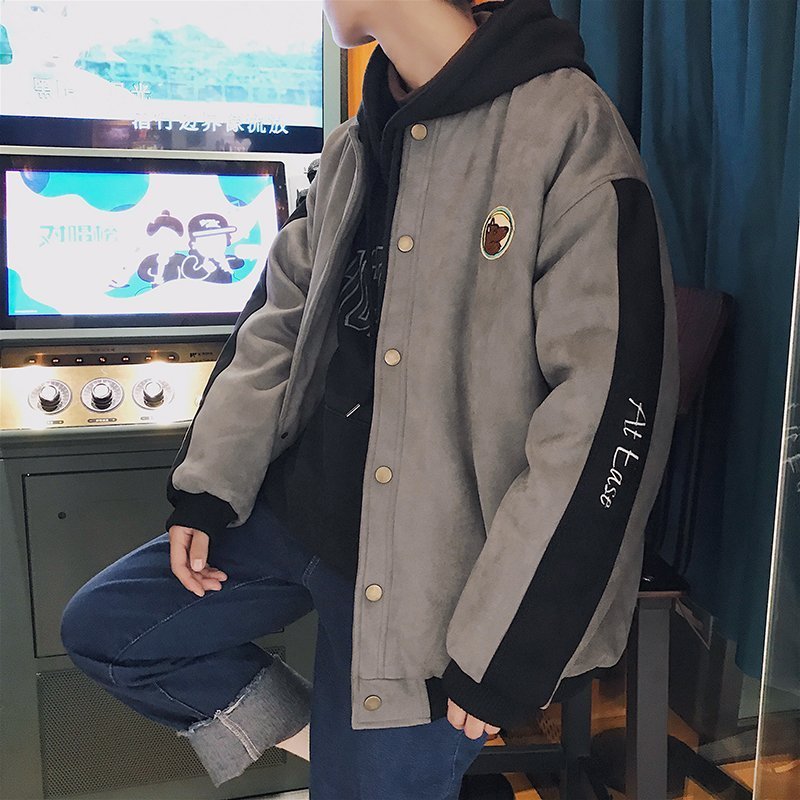 FINDSENSE G6 韓國時尚 加厚防寒外套寬鬆休閒男夾克潮
