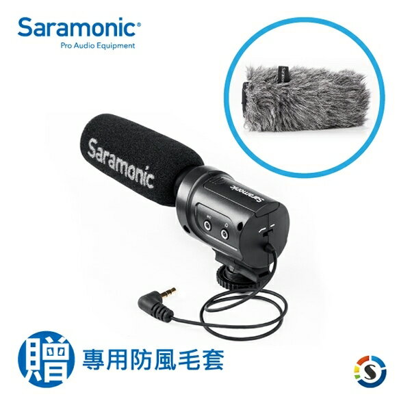 Saramonic楓笛 SR-M3 指向性電容式麥克風(附防風毛套)