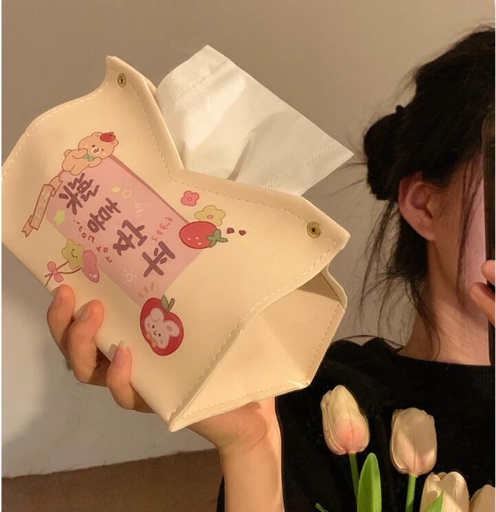 面紙盒抽紙盒皮革輕奢紙巾盒家用客廳桌面收納盒【步行者戶外生活館】
