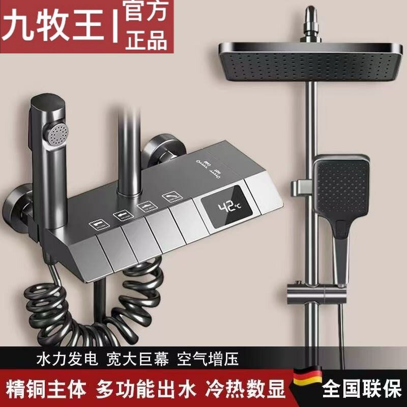 {可打統編 保固一年}淋浴花灑套裝全銅淋浴器花灑家用恒溫增壓衛浴噴頭浴室淋雨水龍頭 0